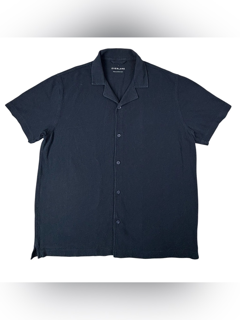 Everlane | Openknit Resort Camp Shirt | Midnight Navy | Large